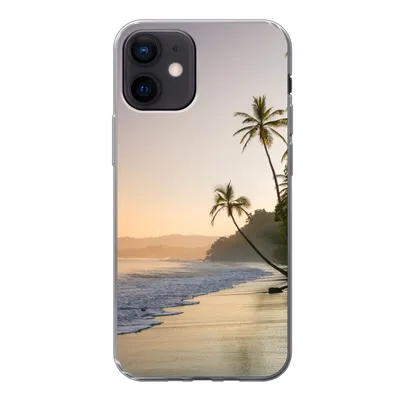 Produktbild von MuchoWow® Handyhülle Schutzhülle Hülle für iPhone 12 Strand - Meer - Palme Silikon Softcase Handy Hülle - Schutzhülle