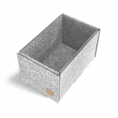 Produktbild von Aufbewahrungsbox CLEAN Filz 20 x 15 x 12 cm ohne Deckel in hellgrau meliert