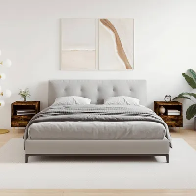 Obrázok produktu pre vidaXL Nočné stolíky 2 ks. Údený dub 40x35x47,5 cm materiál na báze dreva - Nočný stolík - Nočné skrinky - Šatníková skriňa - Nočná skrinka