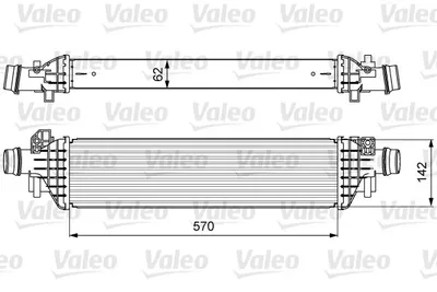 Produktbild von VALEO 818628 Ladeluftkühler LLK für OPEL Mokka / Mokka X (J13) Turbo Intercooler