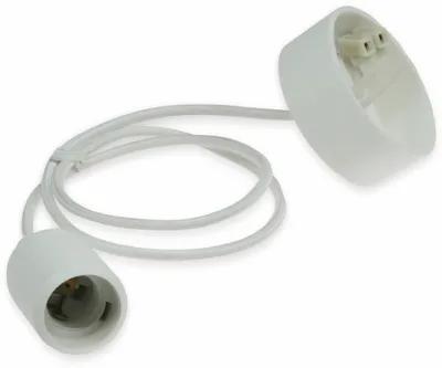 Produktbild von E27 Lampenaufhängung 'Silikon', Weiß, 230V, 80cm Kabel