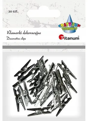 Produktbild von Titanum Dekorationsklammern Silber 20 Stück
