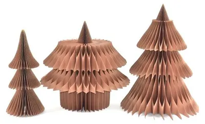 Only Natural – Wabenpapier-Weihnachtsbaum – Braun – 210 cm – Ansicht 2
