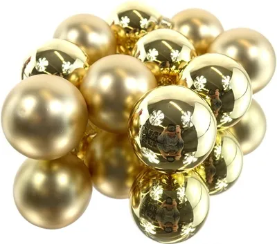 Produktbild von Christbaumkugeln Light Gold 5 x glänzend & 5 x matt Ø 6 cm aus Glas - 10er Set