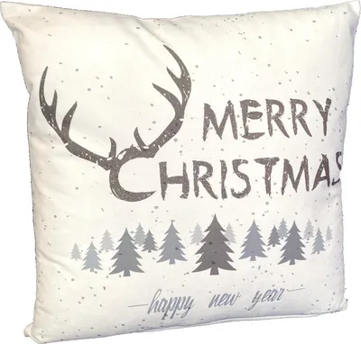 Produktbild von heimtexland ® Weihnachten Dekokissen Chalet Landhaus Deko Kissen Natur Geschenk Kissenhülle Typ652 Hirschgeweih