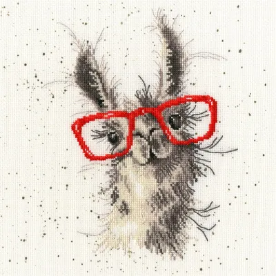 Produktbild von Bothy Threads Kreuzstich-Set "Lama", 26x26cm, XHD40, Zählmuster
