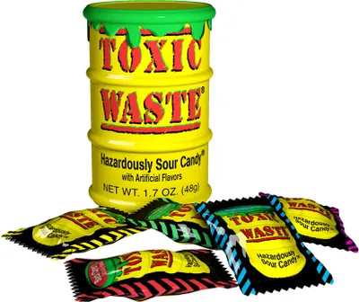 Produktbild von Toxic Waste Sour Candy Drum Yellow (12 x 42g)