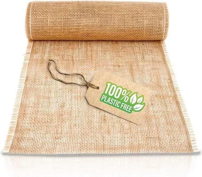 Immagine prodotto di Runner da tavola in juta naturale, larghezza 30 cm, rotolo da 10 m, stile rustico