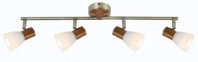 Produktbild von GLOBO Deckenleuchte Wohnzimmer Deckenlampe Holz Deckenstrahler 4 Flammig 54353-4