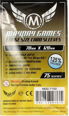 Produktbild von Mayday Premium Large Card Game Sleeves Hüllen 70x120mm (75 Stück) - 7100