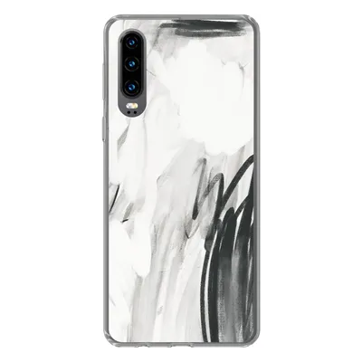 Produktbild von MuchoWow® Handyhülle Schutzhülle Hülle für Huawei P30 Kunst - Schwarz - Weiß - Abstrakt Silikon Softcase Handy Hülle - Kartenbesitzer