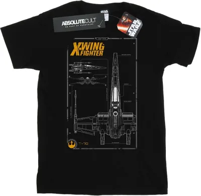 Produktbild von Star Wars - "Force Awakens X-Wing Manual" T-Shirt für Herren BI45943 (M) (Schwarz)