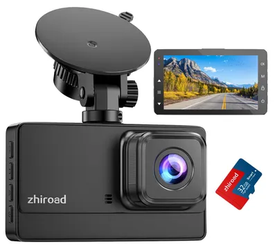 Immagine prodotto di Videocamera per auto Full HD 1080p - 176° - Display IPS 3 pollici - Scheda SD 32 GB - Nero