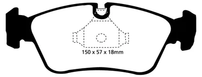 Imagen del producto de Juego de pastillas de freno delanteras EBC Brakes, modelo DP21211, para BMW 3 Touring (E91)