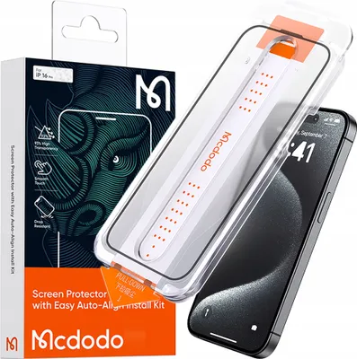 Image de Mcdodo Ez Paste Cas en verre trempé Verre Pour Iphone 16 Pro