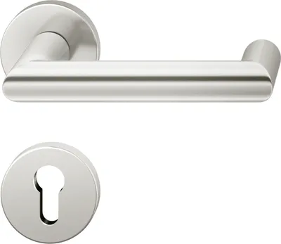 Produktbild von FSB Drückergarnitur 12 1016 ASL auf Rosette PZ, silber eloxiert