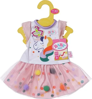 Obrázek produktu pro BABY born Tutu Dress Unicorn 43cm, Obleček pro panenky, 3 rok/roky
