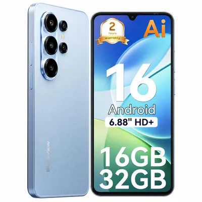 Produktbild von Blackview Wave 10C smartphone Ohne Vertrag, Android 16, 6.88", 120Hz, 1080p, Dual SIM, Face ID, 5000 mAh, Gemini AI, DokeOS 5.0, 1080p, 4G