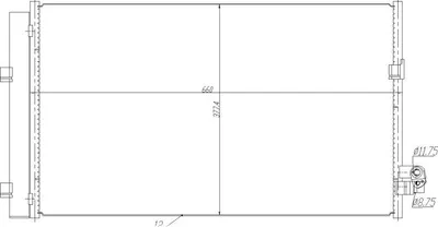 Obrázok produktu pre Kondenzátor, klimatizačný systém NRF 350476