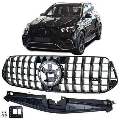 Sport Kühlergrill Schwarz Glanz für Mercedes GLE V167 MOPF Facelift ab 2023 – Produktansicht