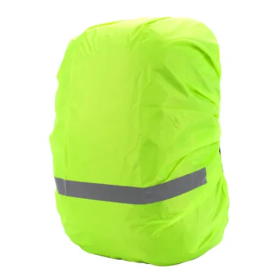Produktbild von Regenhülle Rucksack Schulranzen Regenschutz wasserdichte Regenüberzug Ranzen Rucksackschutz für Outdoor Camping Wandern mit Reflektorstreifen(Fluoreszierendes Grün, L)