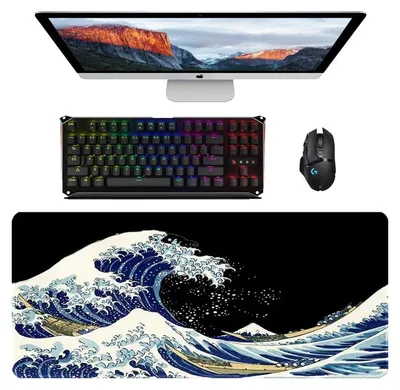 Produktbild von Gaming-Mauspad XXL 900x400x3 mm mit genähten Kanten, wasserdicht, rutschfest