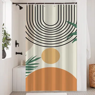 Image de Rideau de douche style bohème, 90x180 cm