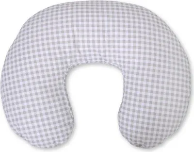 Image de Bobono Coussin d'Allaitement Ergonomique en Forme de Haricot Gris 100% Coton