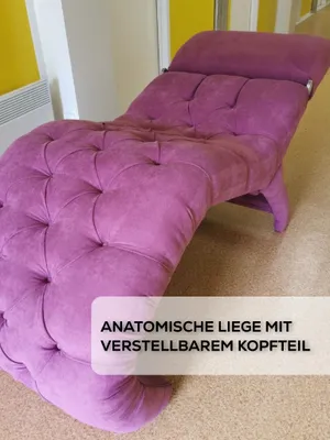 Produktbild von Handgefertigte Sessel - Relaxliege mit verstellbarem Kopfteil, 175x70x65, Velvet Ergonomisch Chaiselongue (Sofa, Liege), Holzrahmen, pink
