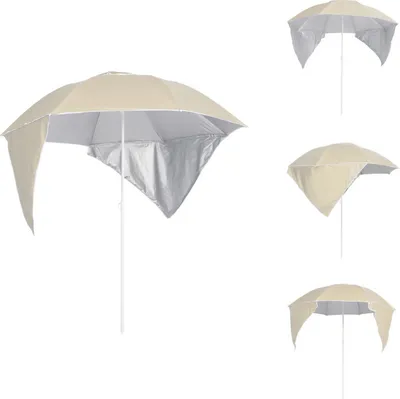 Immagine prodotto di vidaXL Ombrellone con pareti laterali color sabbia 215 cm - Ombrelloni e tende da sole