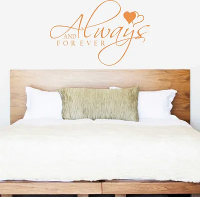 Produktbild von Wandtattoo - Wandaufkleber - Wandtattoo "Always and Forever" - 90cm x 58cm orange - Dekoration Küche Wohnzimmer Wand