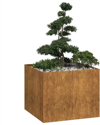 Obrázok produktu pre vidaXL Kvetináč Rusty 100x100x80 cm Oceľ odolná voči poveternostným vplyvom