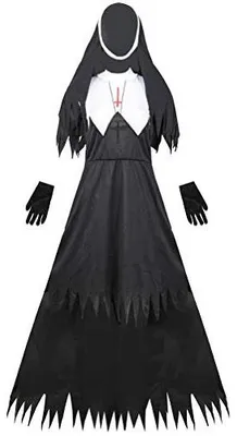 Zdjęcie produktu dla Kostium zakonnicy zombie halloween straszna sukienka gotycka dla kobiet
