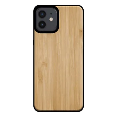 Produktbild von Smartphonica Handyhülle für iPhone 12/12 Pro in Holzoptik - Rückseite Bambus Kunstholzhülle - Braun