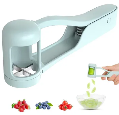 Produktbild von 2PCS Traubenschneider, Küchengadget für Gemüse, Traubenschneider Obstschneider Gemüse, Obst, Salat und Kuchendekoration, Viertelschneider