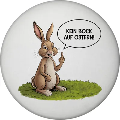 Produktbild von Kein Bock auf Ostern Magnet mit Mittelfinger-Hase
