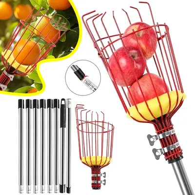Produktbild von Obstpflücker mit Teleskopstiel Kopf, Apfelpflücker, Teleskop Pflaumenpflücker