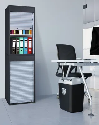 Produktbild von VCM Büroschrank | Aktenschrank mit Rollladen | Maße ca. H. 186 x B. 50 x T. 40 cm – Aktos XL