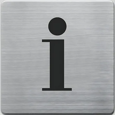 Produktbild von Piktogramm, "Information", Edelstahl gebürstet, 90 x 90 mm,