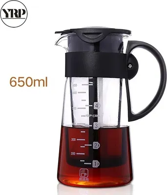 Produktbild von 650 ML Cold Brew Kaffeemaschine Eiskaffeemaschine Cold Brew Maker für köstlichen Eiskaffee oder kalt gebrühten Eistee