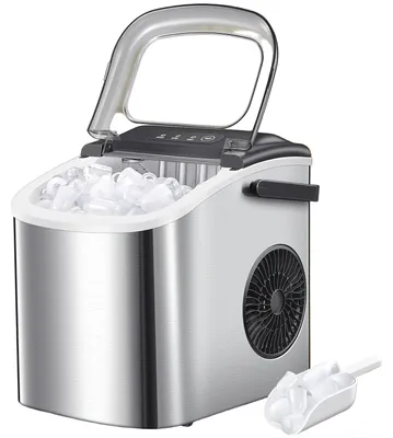 Immagine prodotto di Macchina per il ghiaccio - Macchina per la produzione di cubetti di ghiaccio - Macchina per cubetti di ghiaccio - Macchina per il ghiaccio - Macchina per preparare il ghiaccio - 12 kg di ghiaccio al giorno
