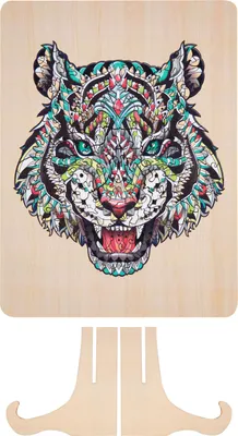Produktbild von Kreative Bastelgruppe einzigartiges Holzpuzzle Tiger, 130 Teile.