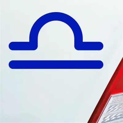 Produktbild von Auto Aufkleber Libra Waage Sternzeichen Sterne Horoskop 16x10 cm Dunkelblau Sticker Heckscheibenaufkleber