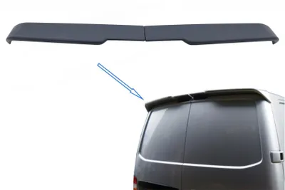 Obrázok produktu pre Spoiler na strechu pre Volkswagen Transporter Caravelle T5 T5.1, modelové roky 2003-2015, štýl "Sportline", vzhľad ako "brány stodoly".