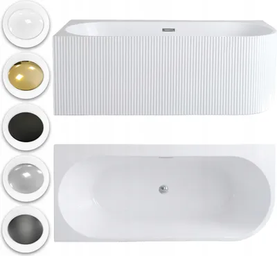 Obrázek produktu pro Volně stojící rohová vana 160 x 75 cm Pula Levá Corciano