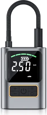 Produktbild von elektrische Luftpumpe Reifenfueller 4000 mAh Luftkompressor mit LED-Licht und digitalem Druckmesser fuer Auto, Motorrad, Fahrradbaelle
