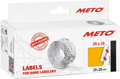 Produktbild von METO Etiketten für Preisauszeichner 29 x 28 mm orange 5 Rollen à 700 Etiketten