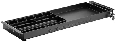 Produktbild von SpeaKa Professional SP-10938492 Untertisch-Schublade 740 mm x 272 mm abschließbar Höhen-Bereich: 50.8 mm (max) Schwarz