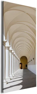 Produktbild von Wallario Premium Leinwandbild Gewölbegang in Größe 60 x 150 cm
