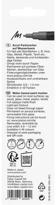 Obrázok produktu pre POSCA PC-3M, Strieborná, Viacfarebný, 1 farba/farieb, Jemná, atrament s vodným základom, Guličkové zakončenie